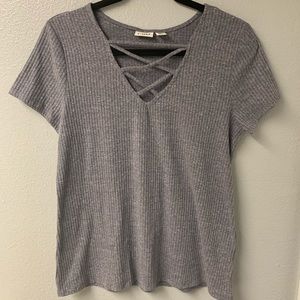 Grey Blue Top